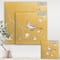 Designart - Gold Bird on Blossoms I - Farmhouse Gallery-wrapped Canvas